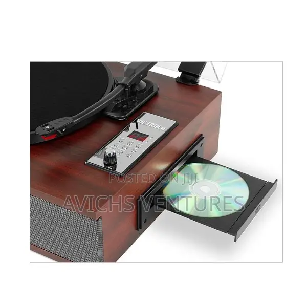 Victrola 5-in-1 Wood Bluetooth Record Turntable,CD and Radio