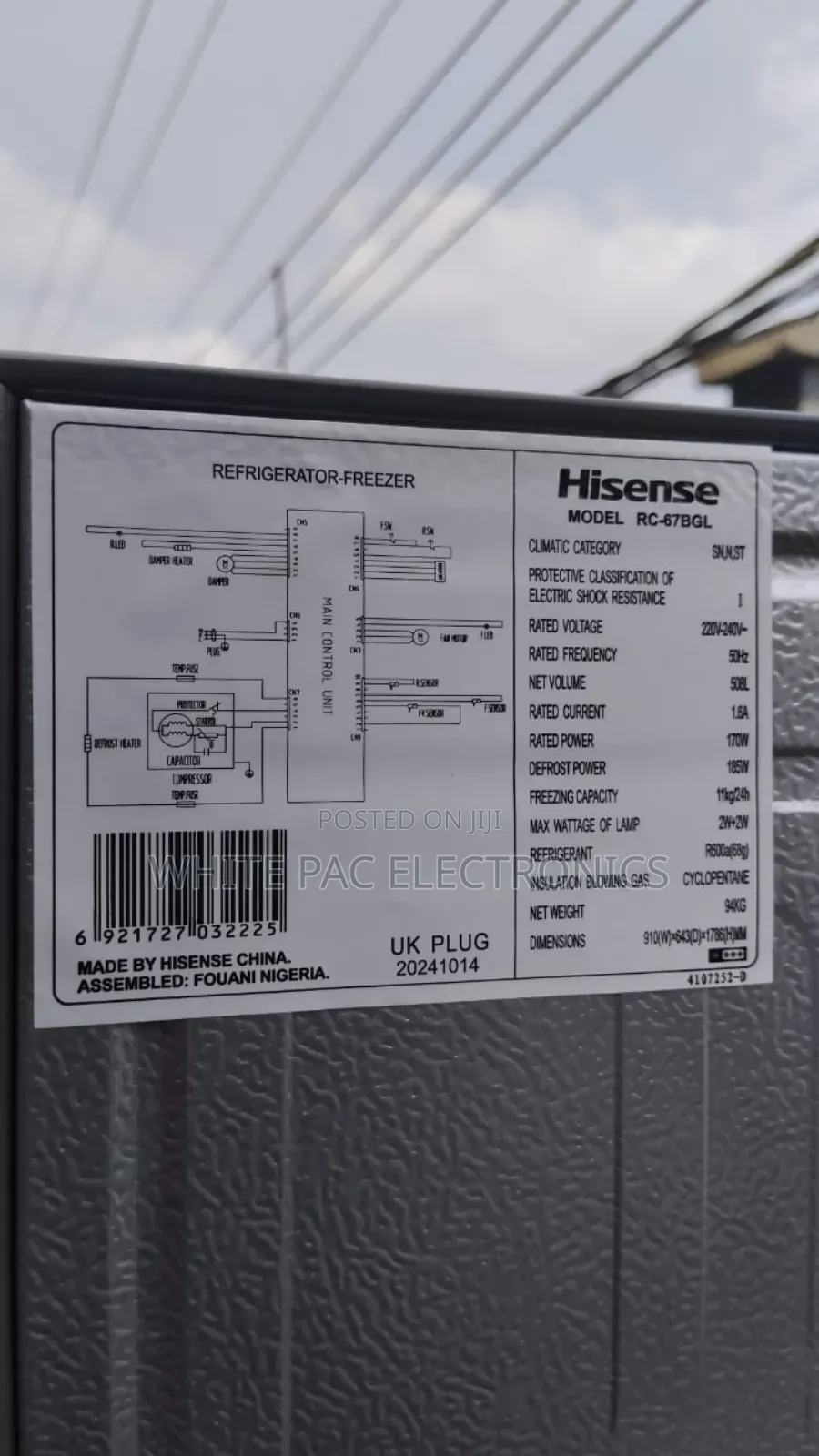 Hisense 529 L Inverter Fridge & Freezing( Mirror ) Dispenser