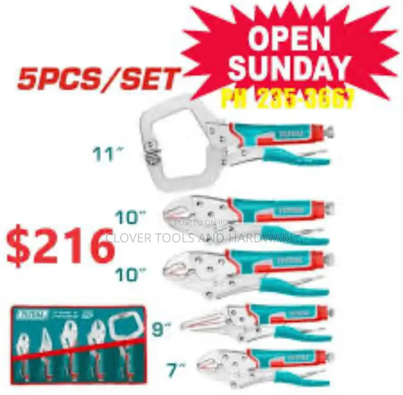 Total Gripping Pliers Nickel Plated, Carbon Steel TOS23091