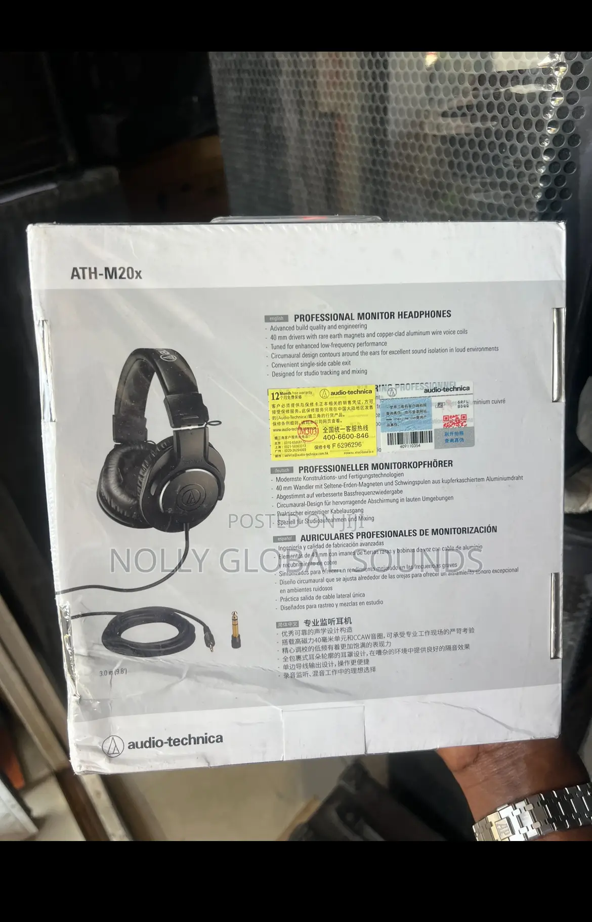 Audio-Technical Ath-M20x Pro Studio Monitor Headphones Black
