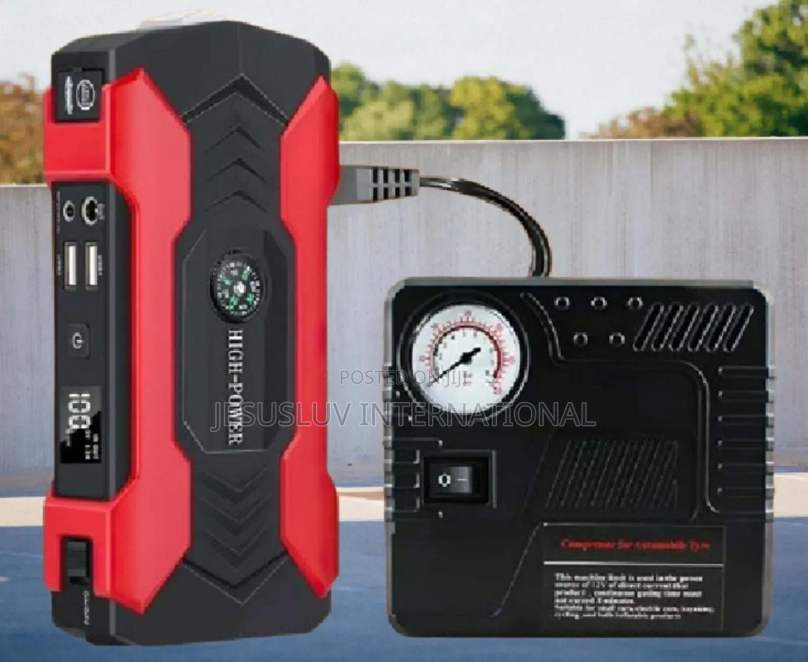 Multifunctiion Car Jump Starter 99800mah With Tyre Inflator