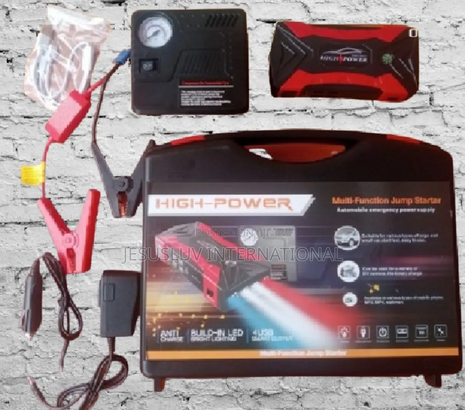 Jump Starter Power Pack +Tyre Inflator for Large Small Car