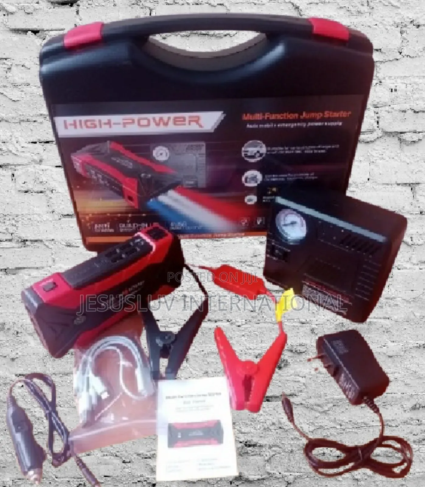 Jump Starter Power Pack +Tyre Inflator for Large Small Car