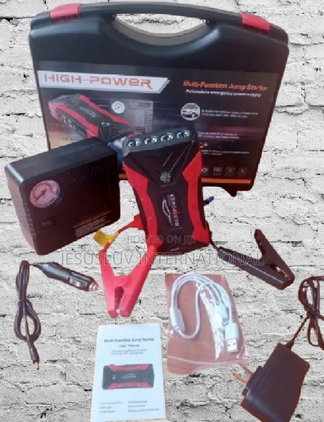 Jump Starter Power Pack +Tyre Inflator for Large Small Car