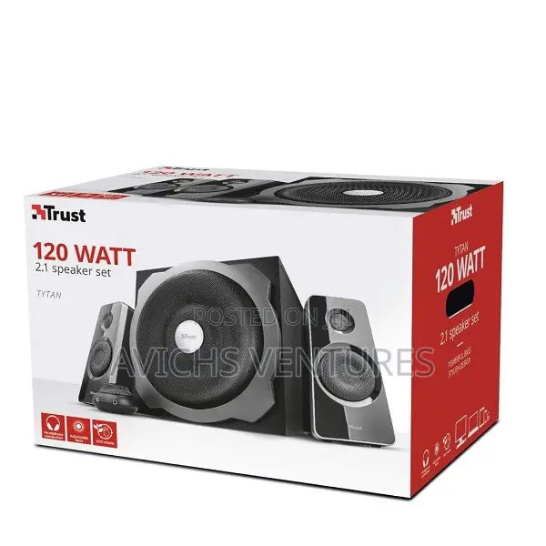 Trust Tytan 2.1 Pc Speakers With Subwoofer, 120w