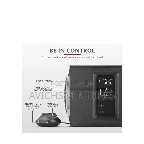 Trust Tytan 2.1 Pc Speakers With Subwoofer, 120w