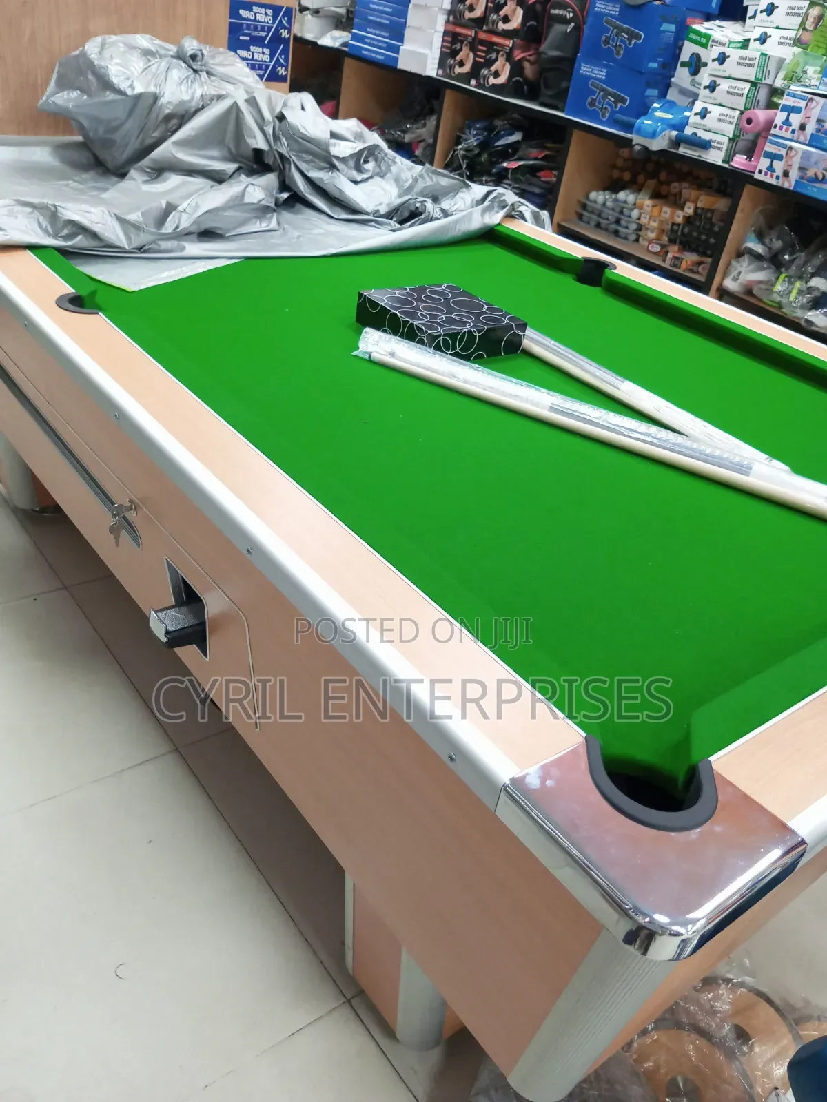 British Coin and Marble Snooker Table