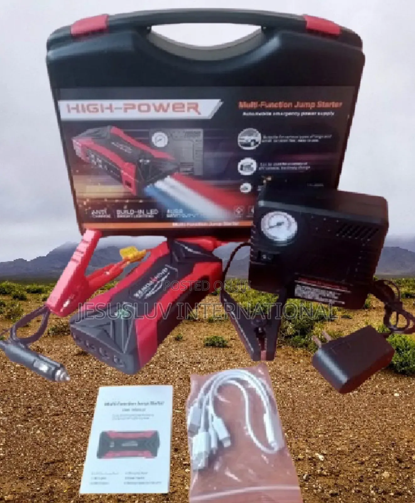 Powerful Multifunction Jump Starter 12V With Tyre Inflator