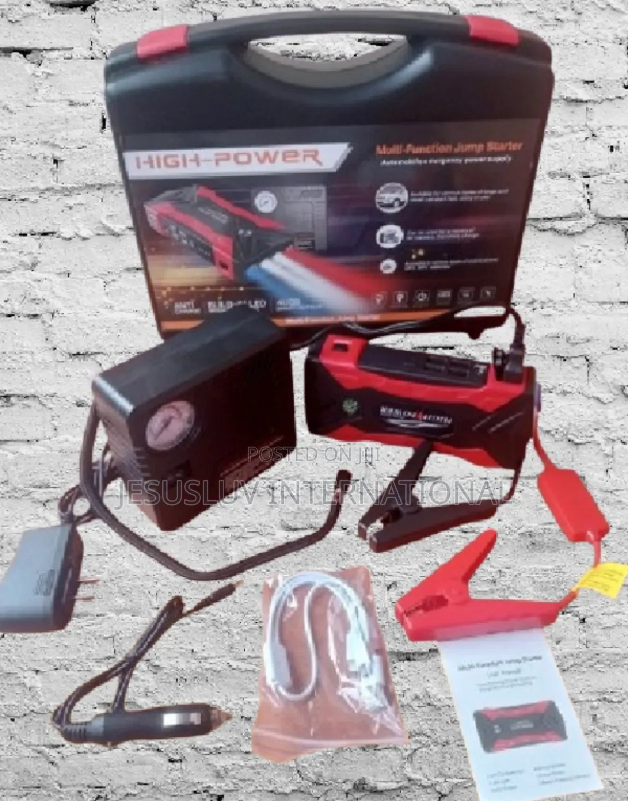 Car Jump Starter Battery Booster 99800mah With Tyre Inflator