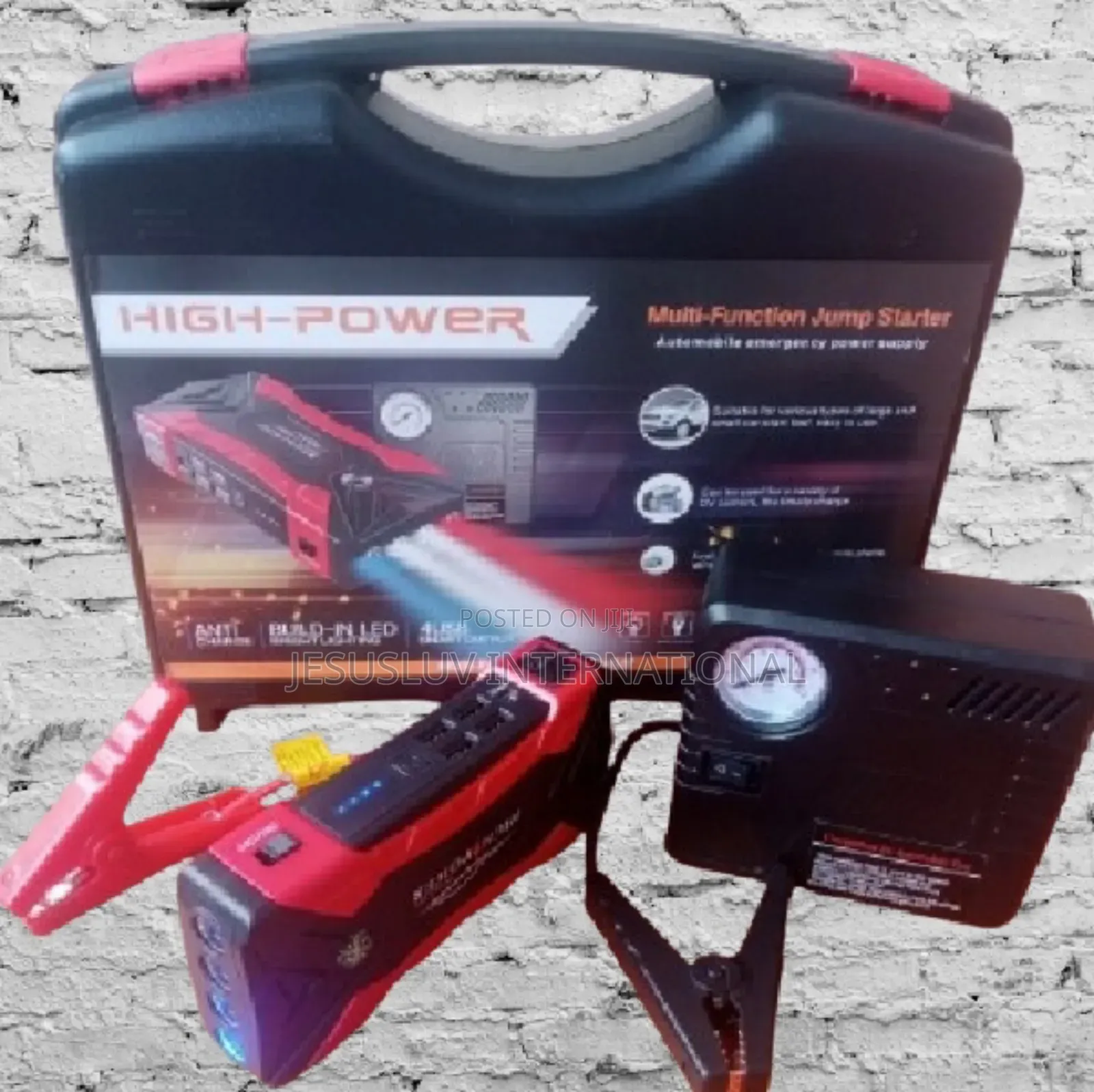 Car Jump Starter Battery Booster 99800mah With Tyre Inflator