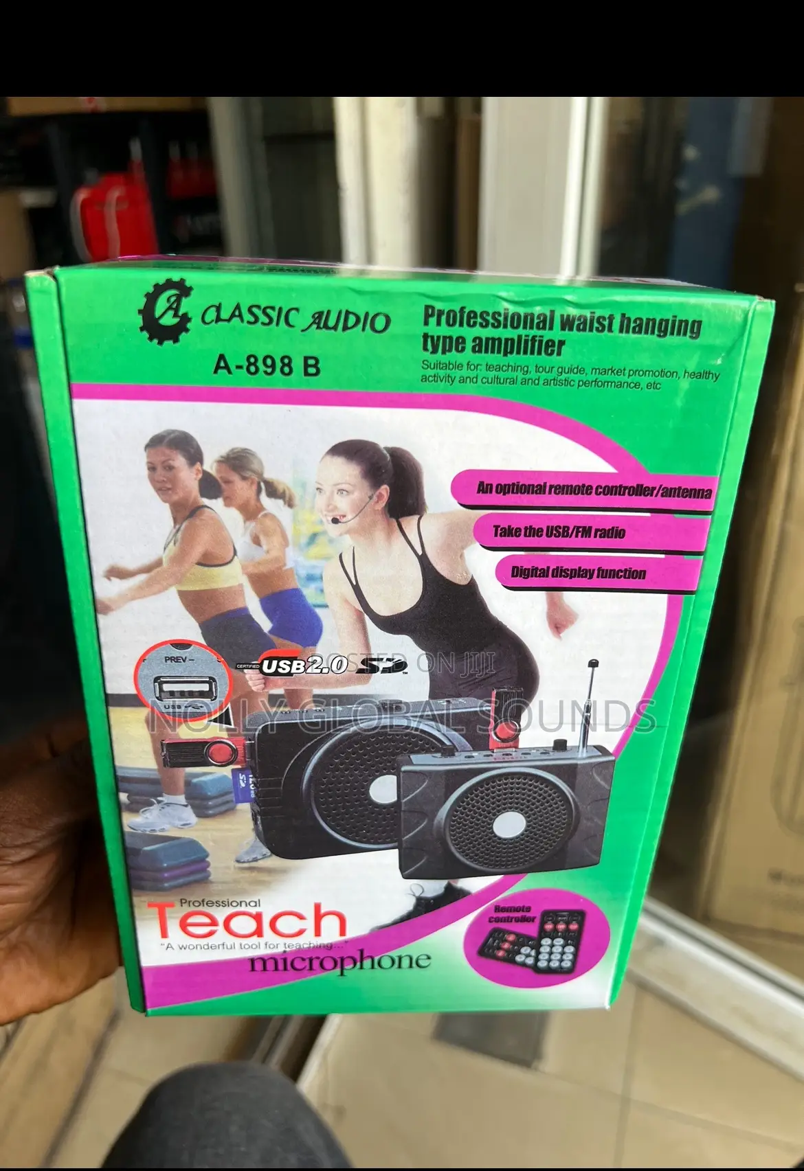 Rechargeable Waistband Voice Amp Speaker With Microphone