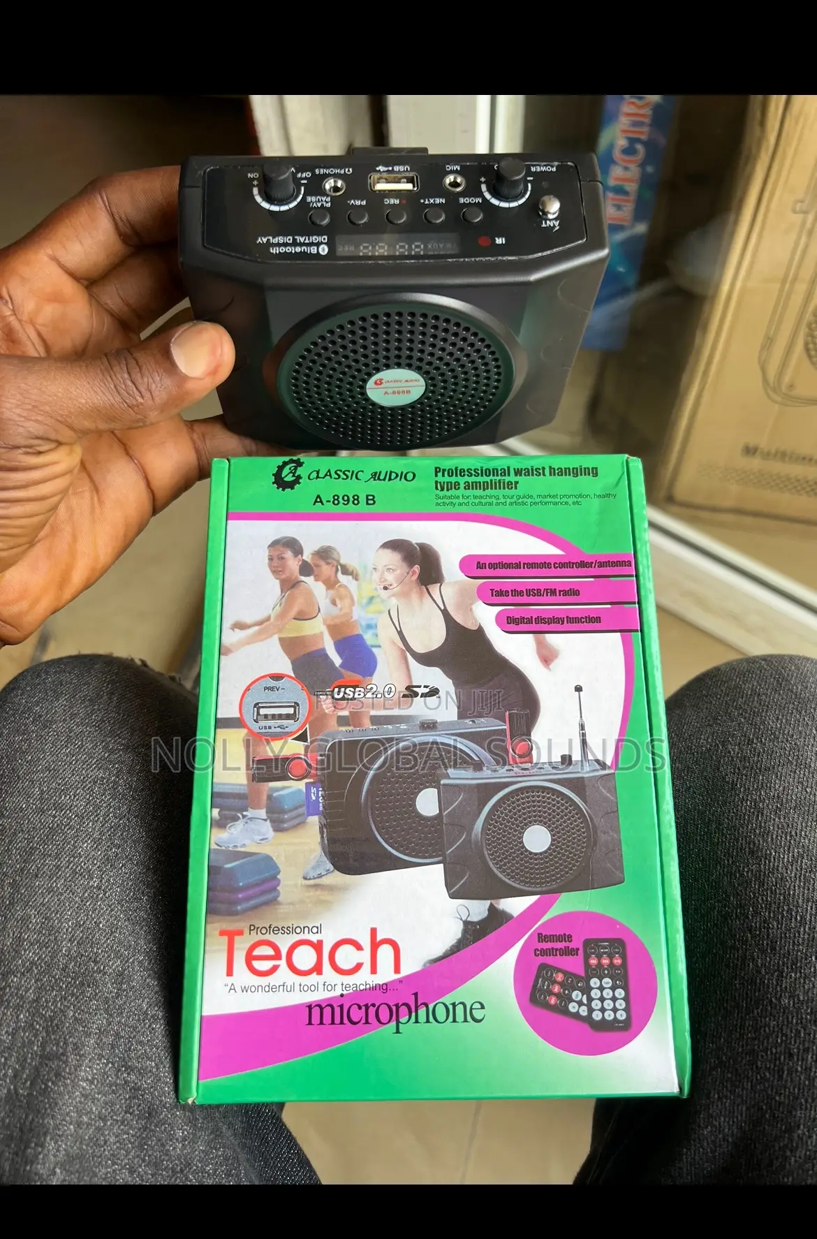 Rechargeable Waistband Voice Amp Speaker With Microphone