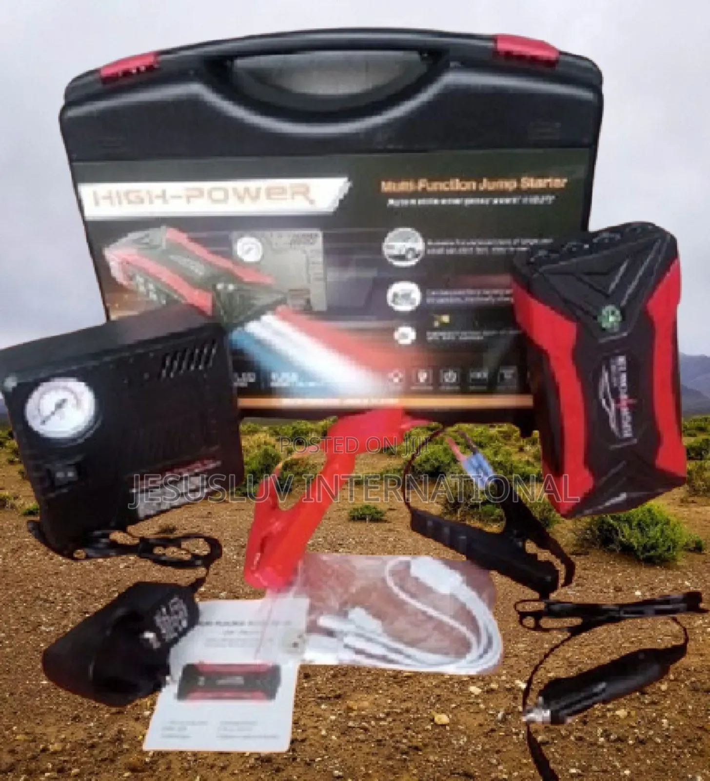 High Power Jump Starter for Car With Tyre Inflator Pump