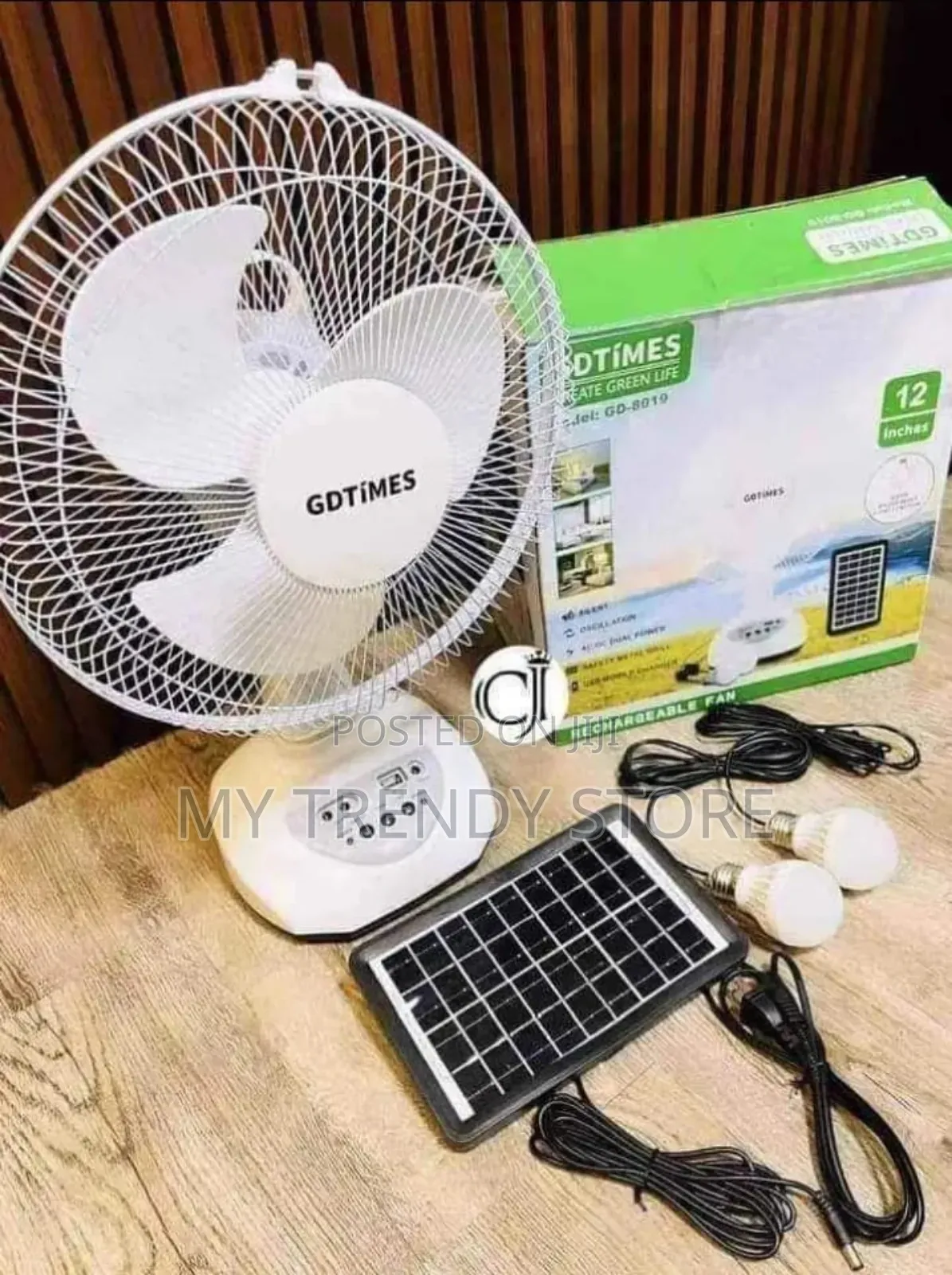 Table Top Solar Fan(Solar Panel+Light