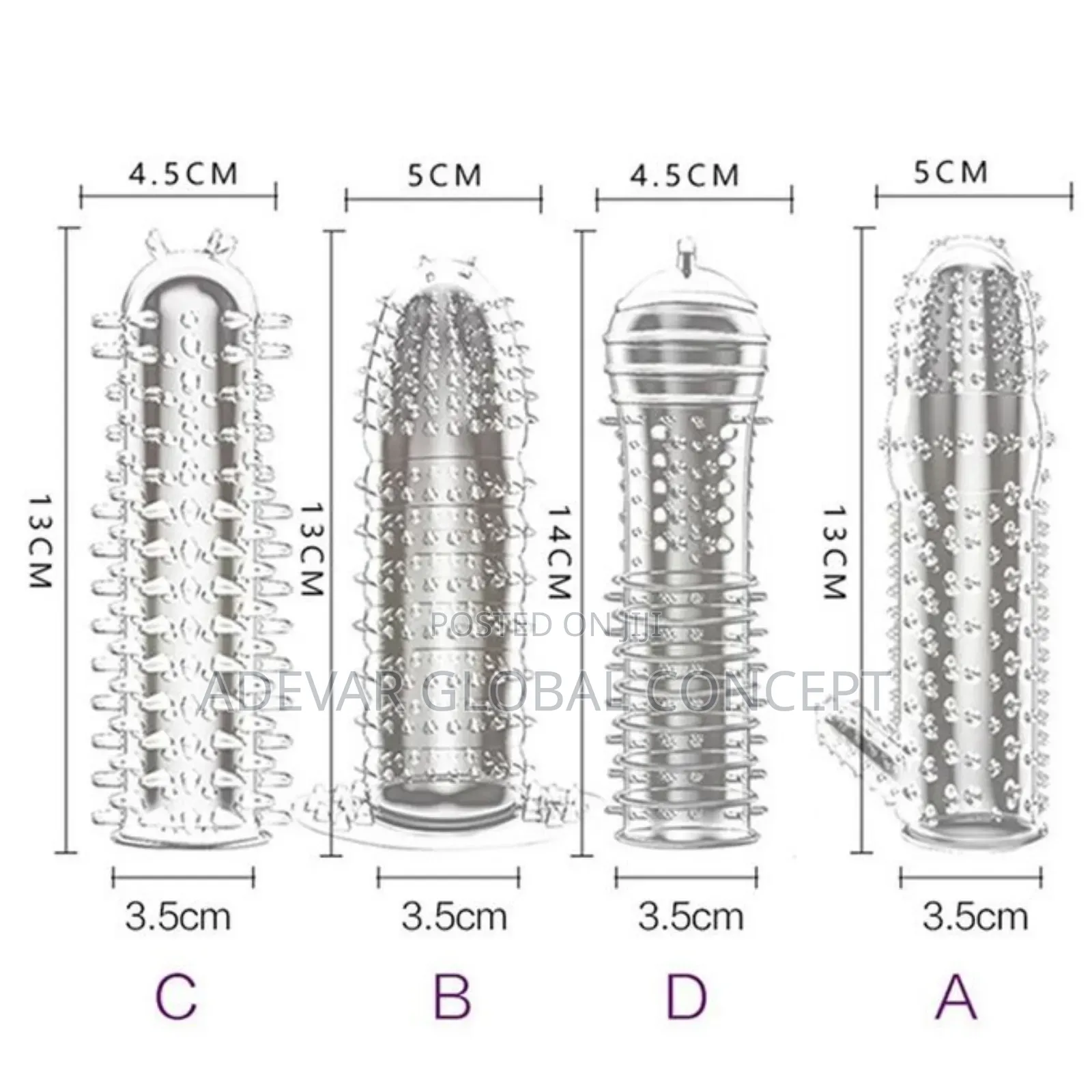 5pcs/Set Extension Reusable Con Dom Penis Sleeve Delay Spike