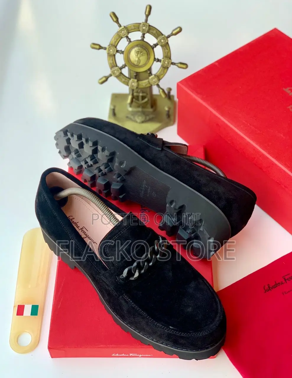 Original Salvatore Ferragamo Suede Loafers Shoes