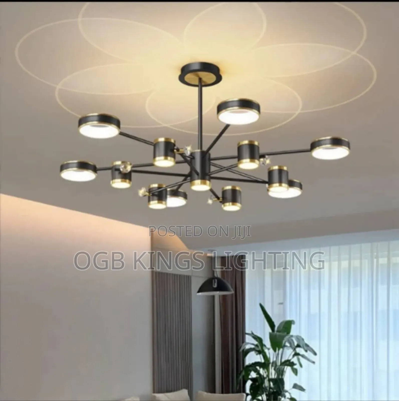 Modern LED Intelligent Living Room Chandelier for Bedroom