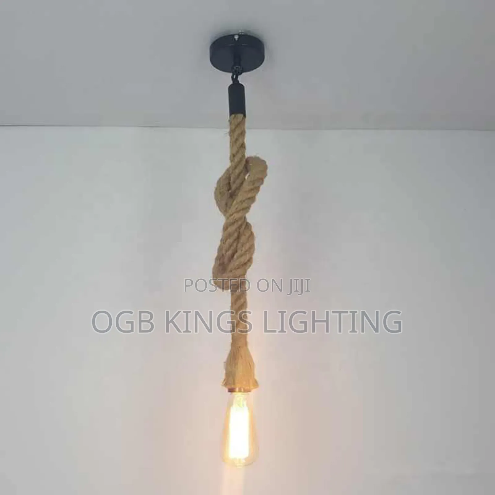 Rope Pendant Lights Retro Industrial Hanging Lights