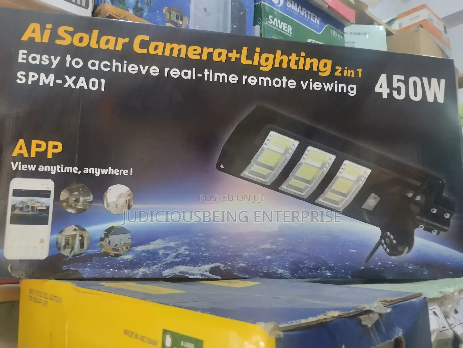 450w Ai Solar Light With Camera