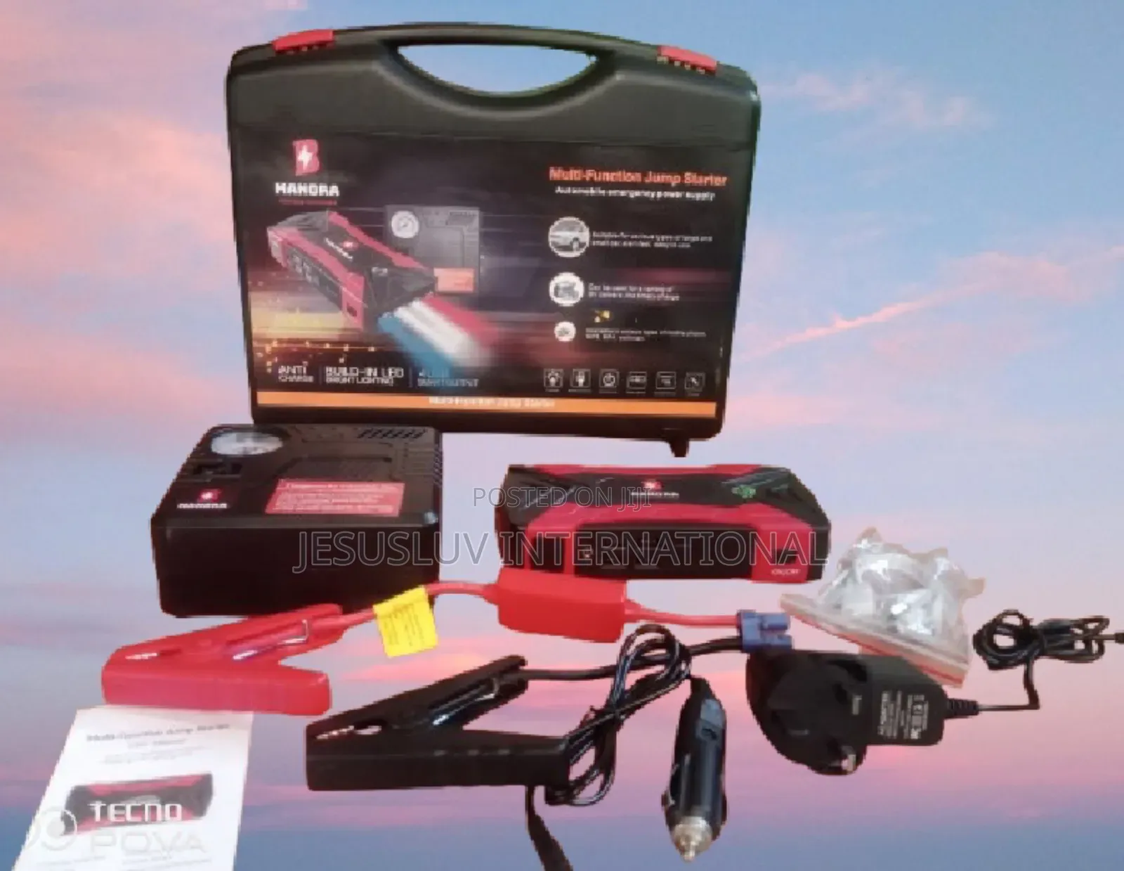 High Power Jump Starter 12V, 99800mah With Tyre Inflator