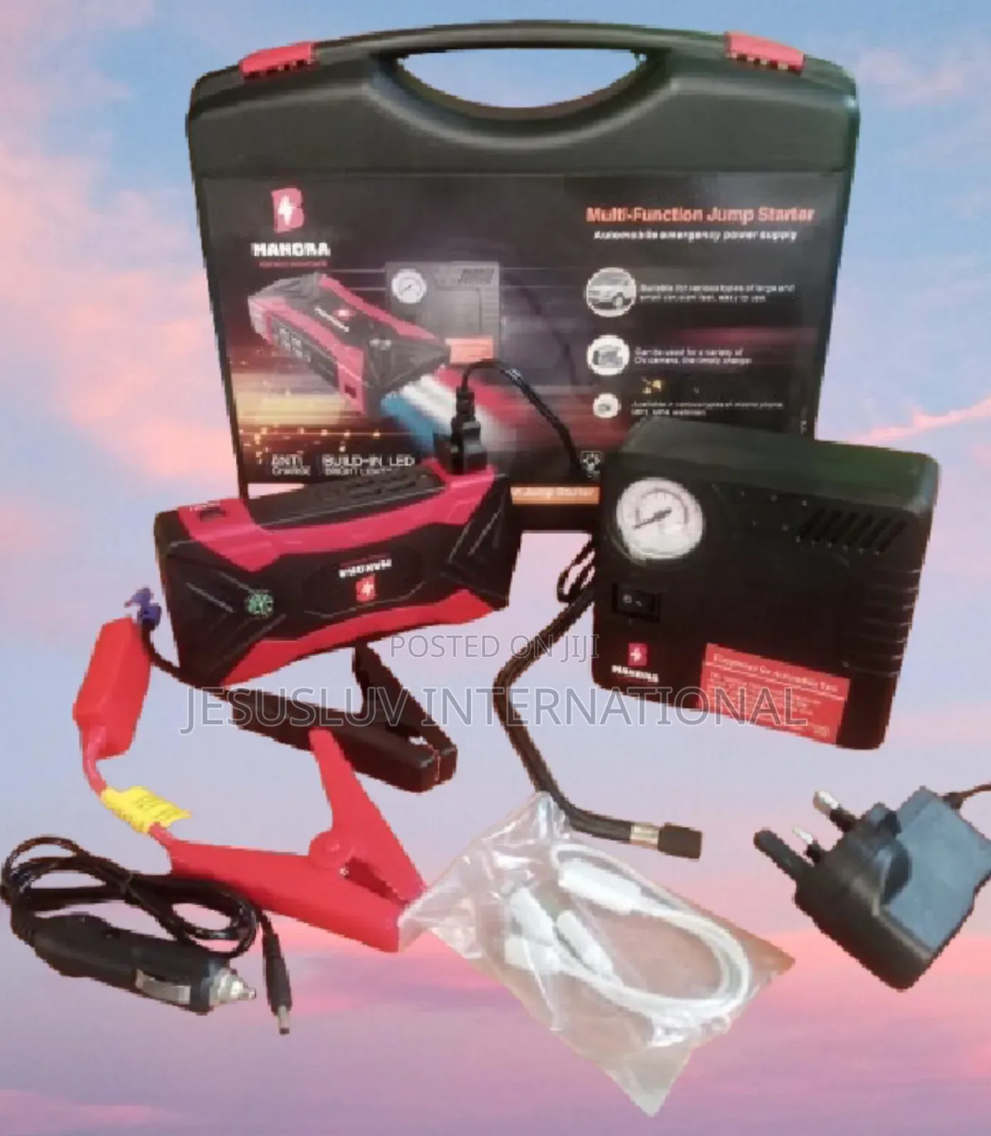 High Power Jump Starter 12V, 99800mah With Tyre Inflator