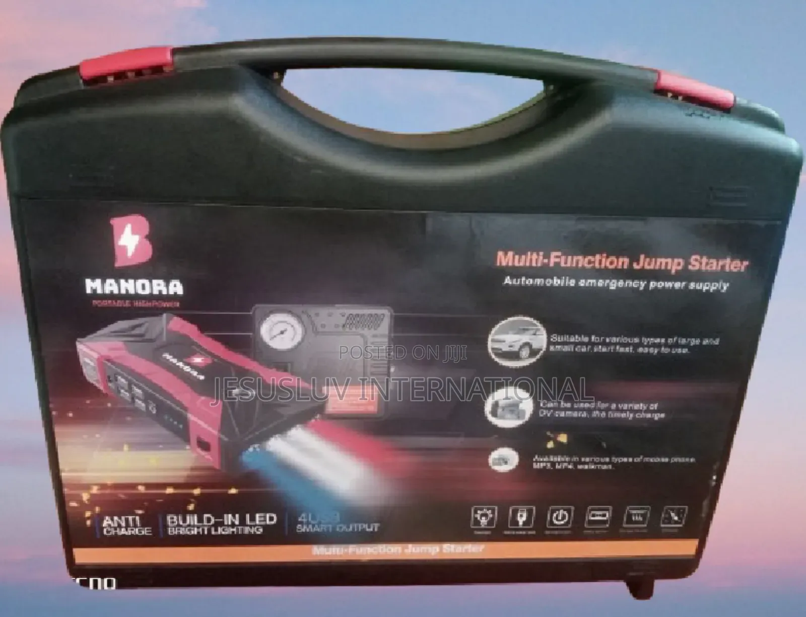 High Power Jump Starter 12V, 99800mah With Tyre Inflator