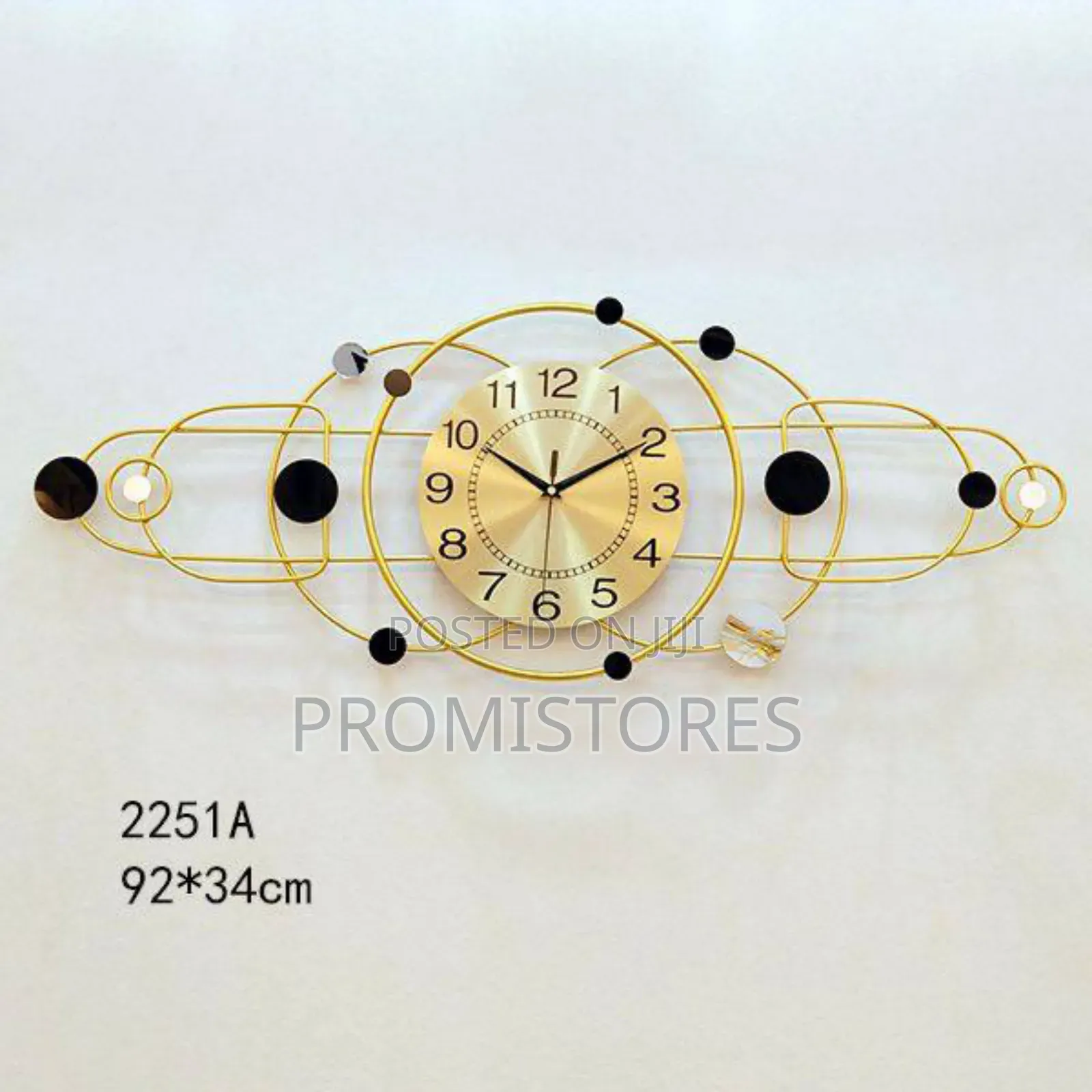Non Ticking Modern Metal Quartz Decor Wall Clock