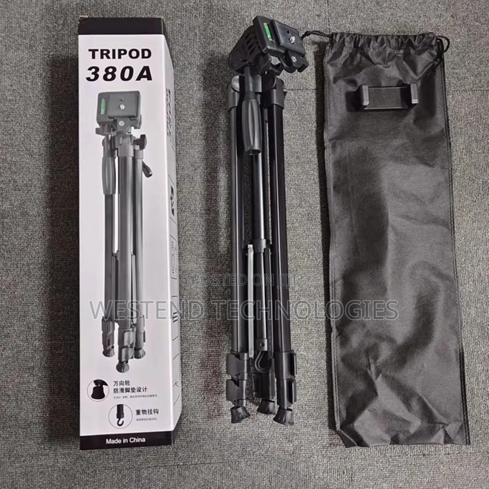 380A Tripod Stand for Phones and Camera Deluxe Edition 5ft