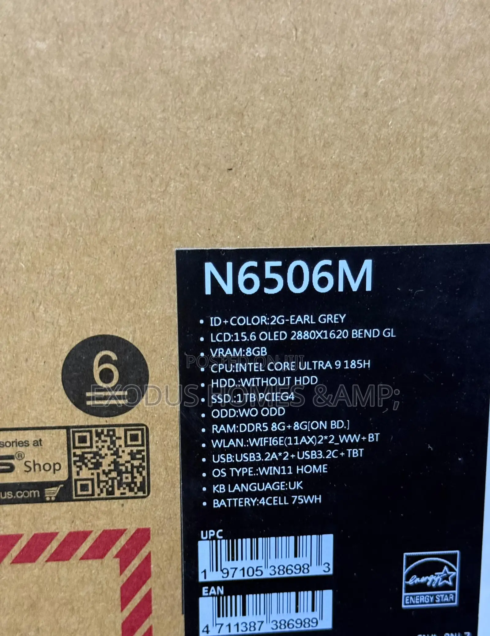 ASUS Vivobook Pro N6506M CORE Ultra 9 185H