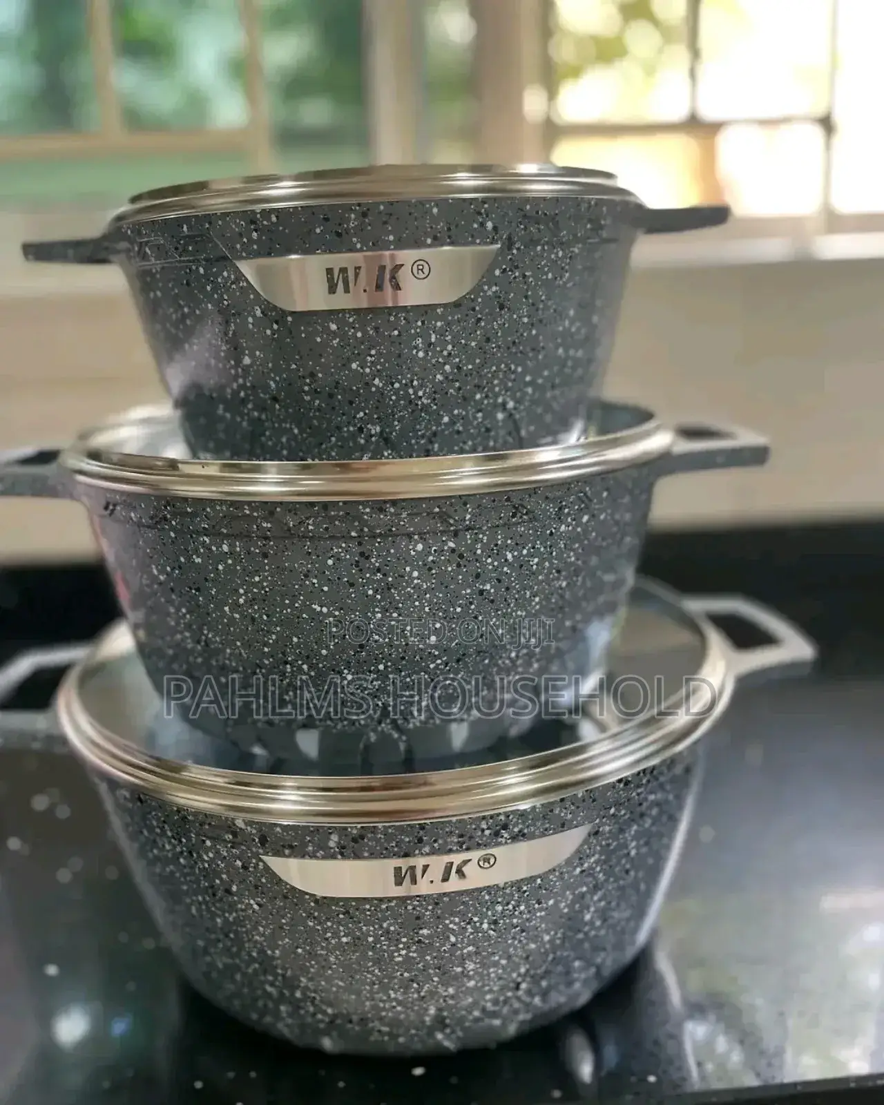 Family Sized Granite Nonstick 3 Set Pots