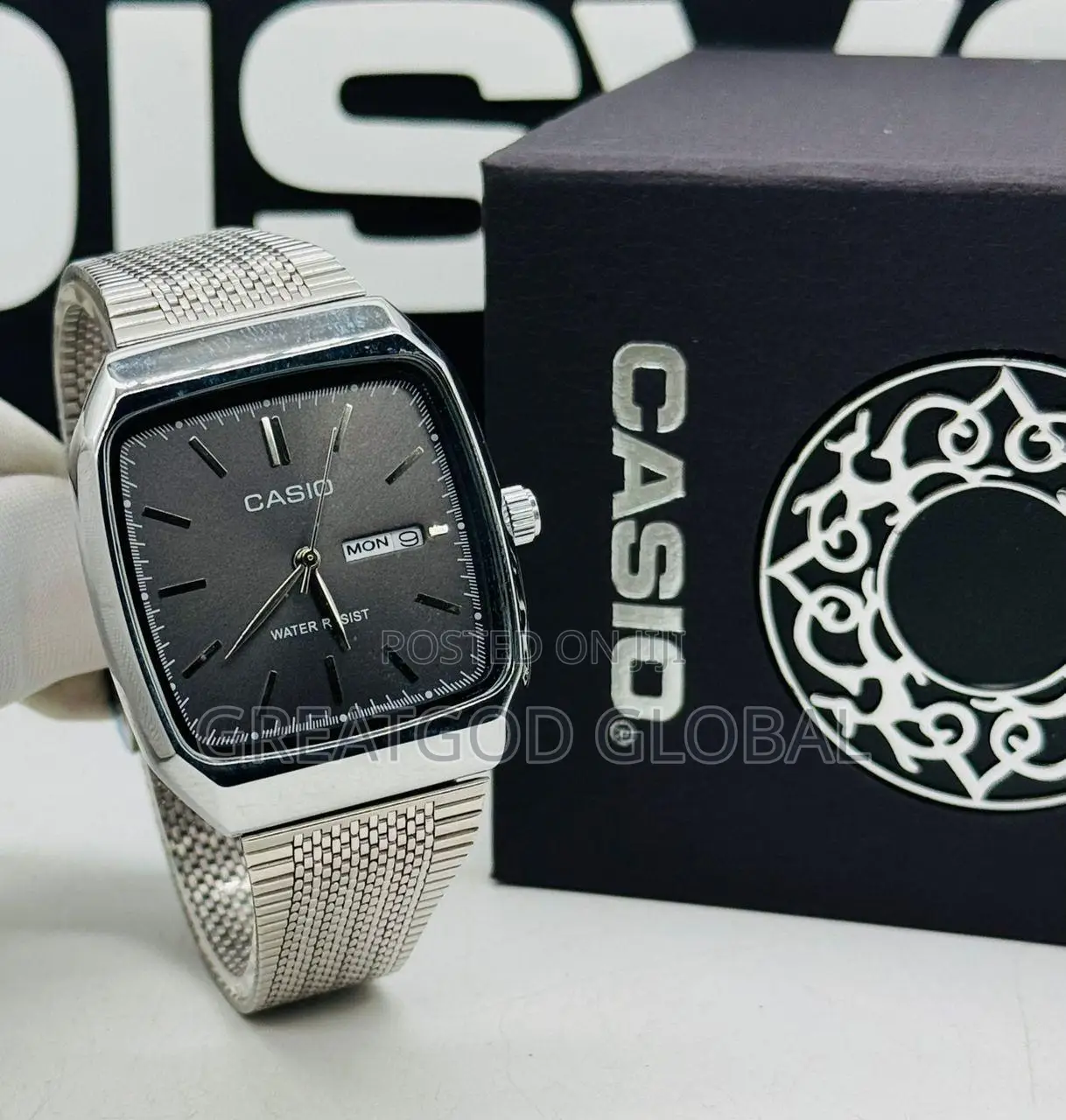 Casio Analogy With Day and Date Silver