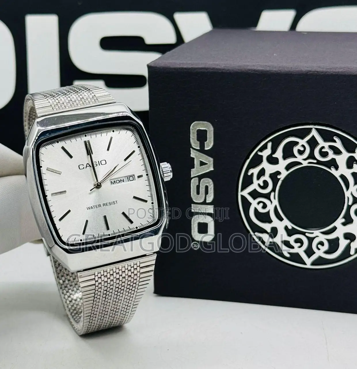 Casio Analogy With Day and Date Silver