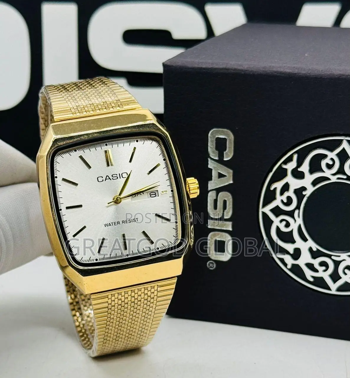 Casio Analogy With Day and Date Solid Gold Plated