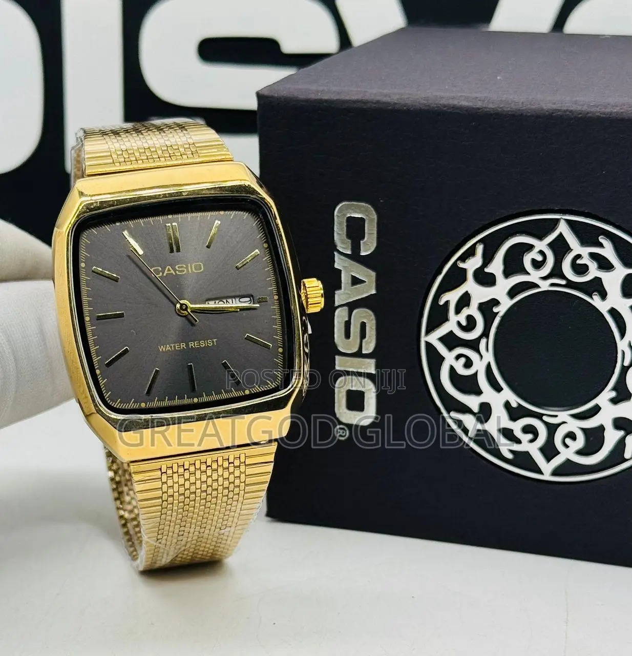 Casio Analogy With Day and Date Solid Gold Plated