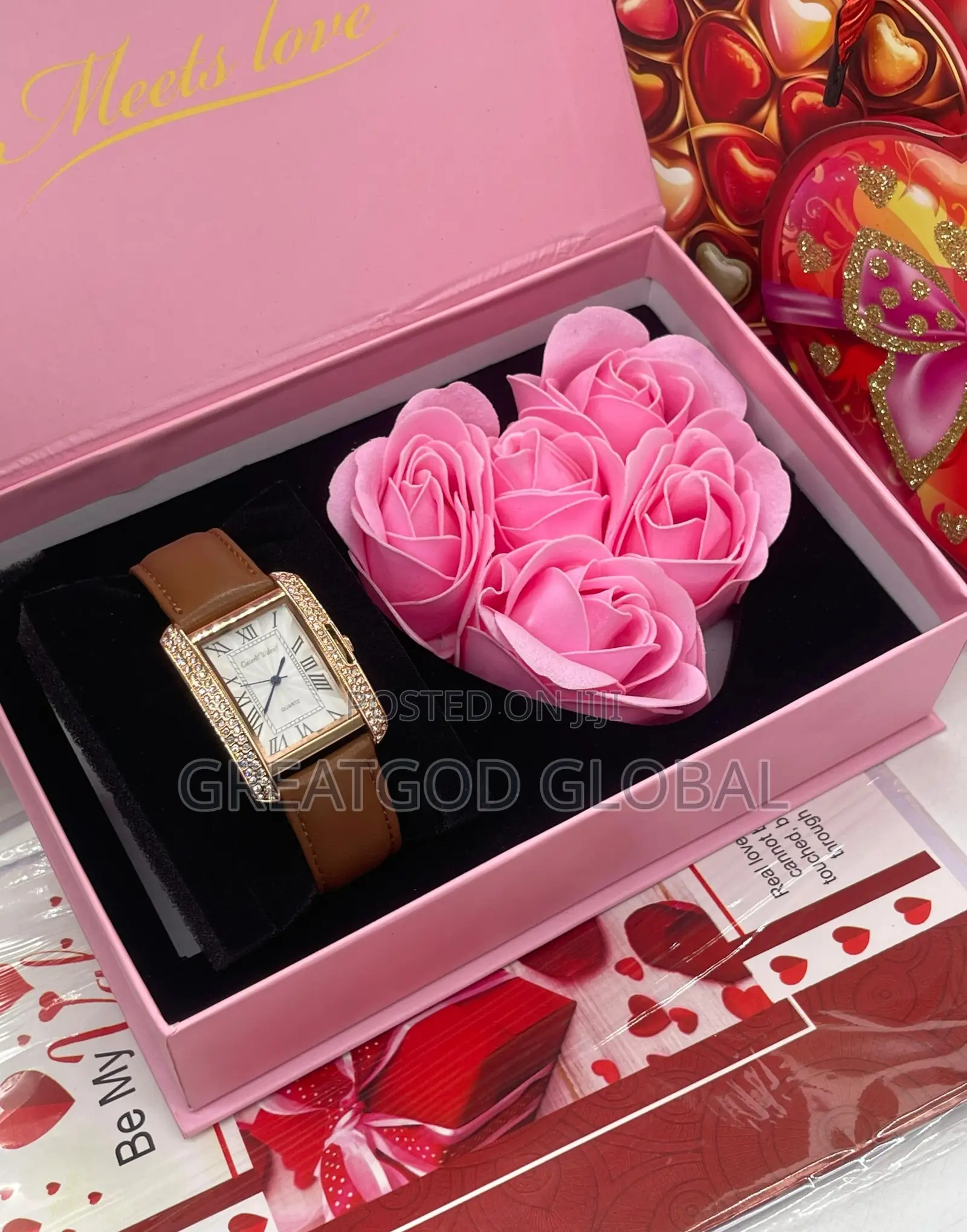 FEMALE VAL PACKAGE Comes With Valentine Card,Flower,Gift Bag