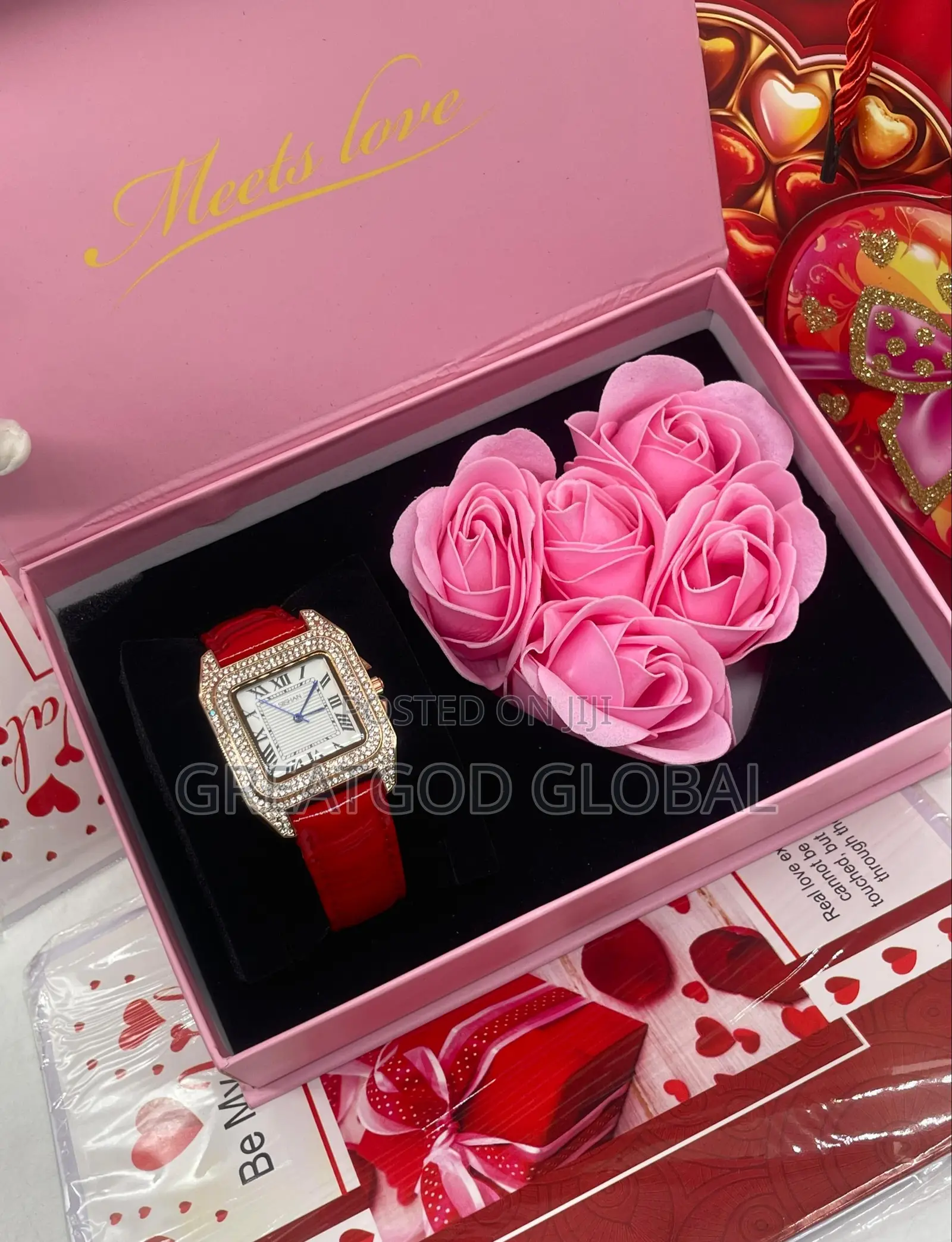 FEMALE VAL PACKAGE Comes With Valentine Card,Flower,Gift Bag