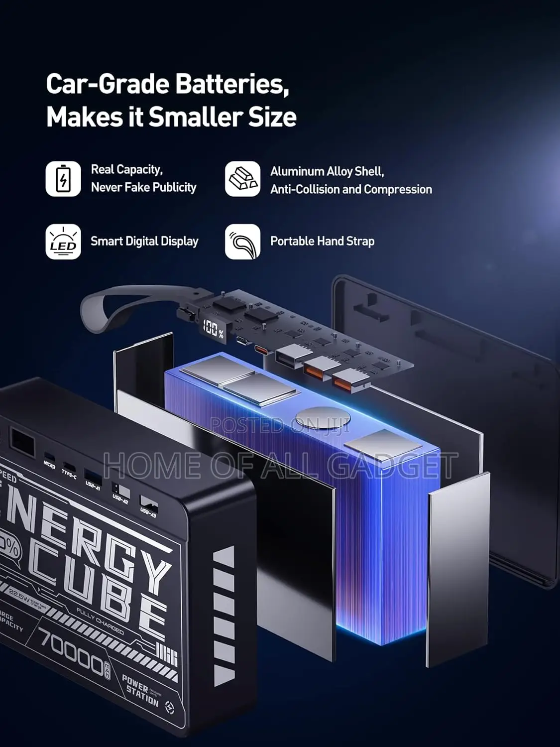 Z70 Pro Energy Cube Movespeed 70000mah 100W Power Bank
