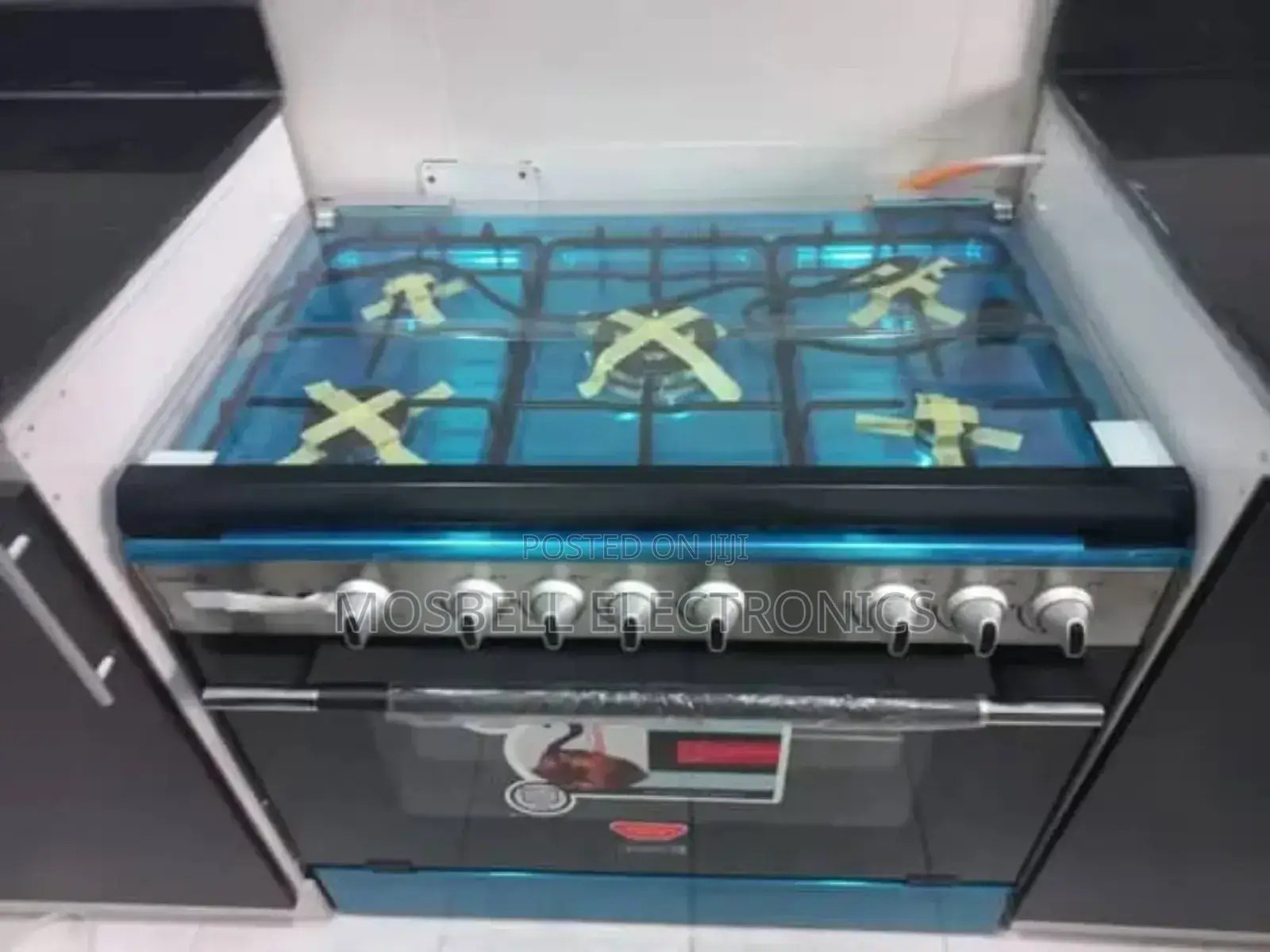 Scanfrost 90cm by 60cm 5 Burner Gascooker Stainless Steel