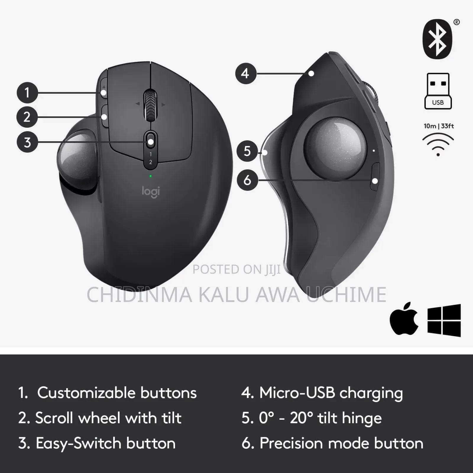 Logitech Mx Ergo Advanced Wireless Trackball