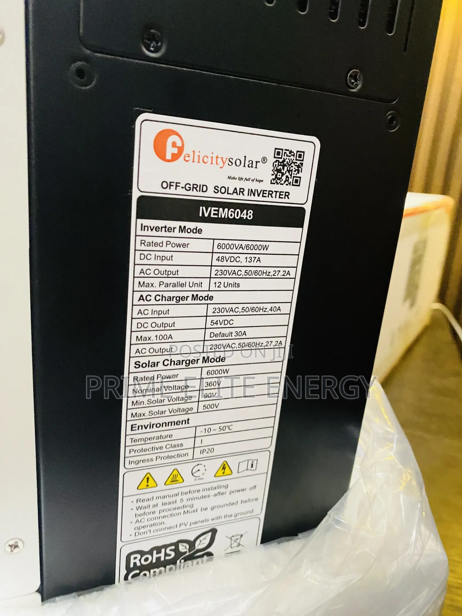 6kva Felicity Hybrid Inverter (Ivem)