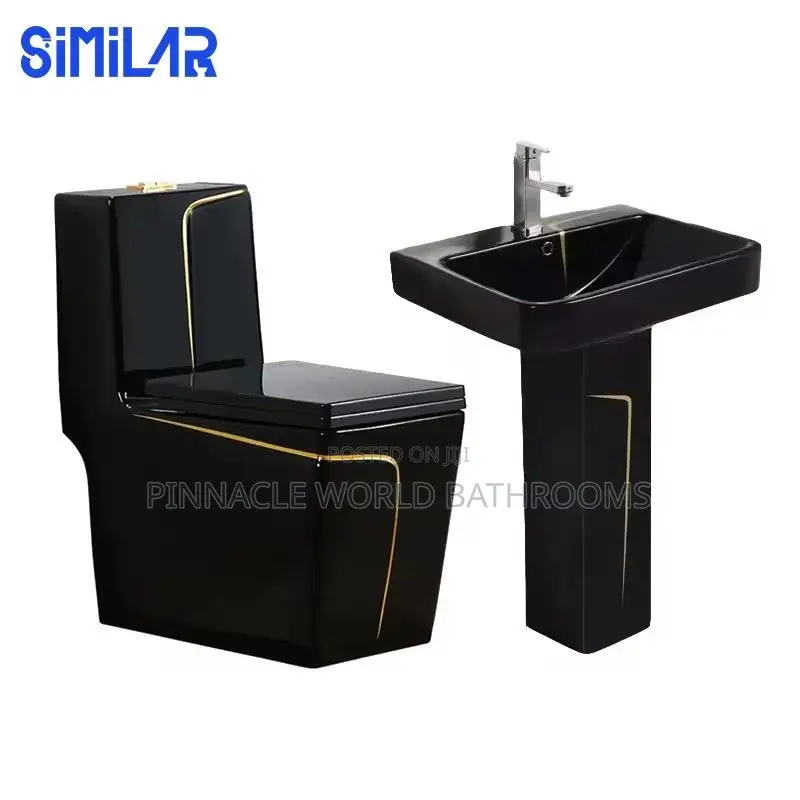 England Black Executive Water Closet WC Set 007