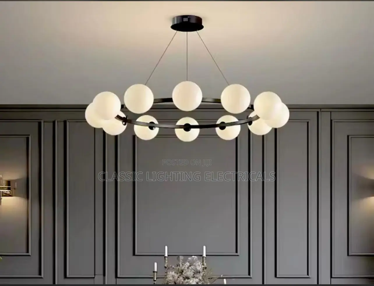Modern Magic Bean Pendant Lights Glass Ball Ceiling Light