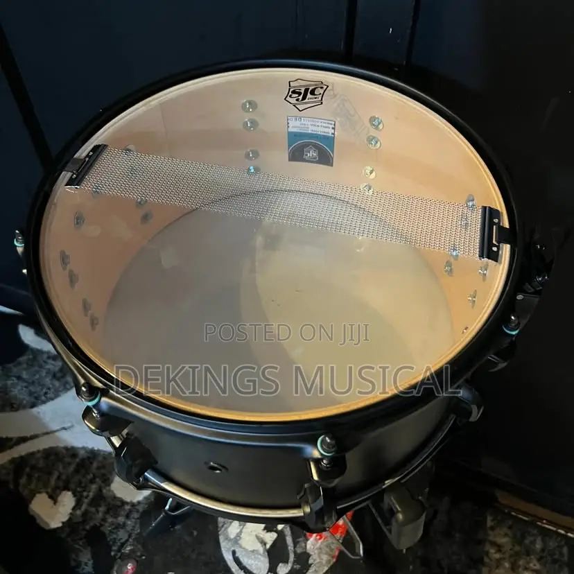 SJC Custom Snare Drum Midnight Black Satin 14x6.5