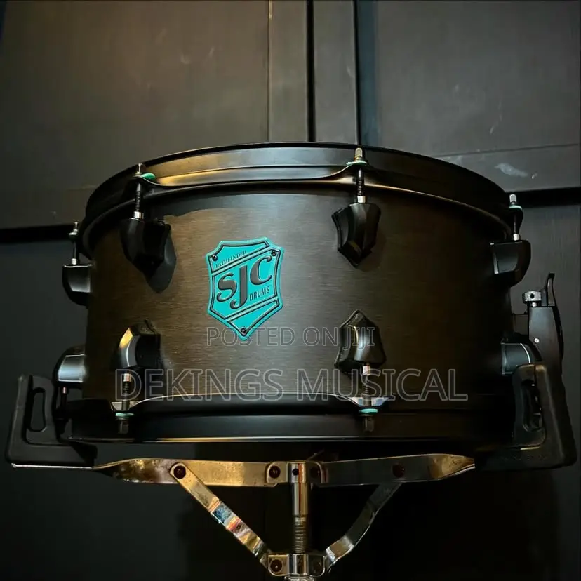 SJC Custom Snare Drum Midnight Black Satin 14x6.5