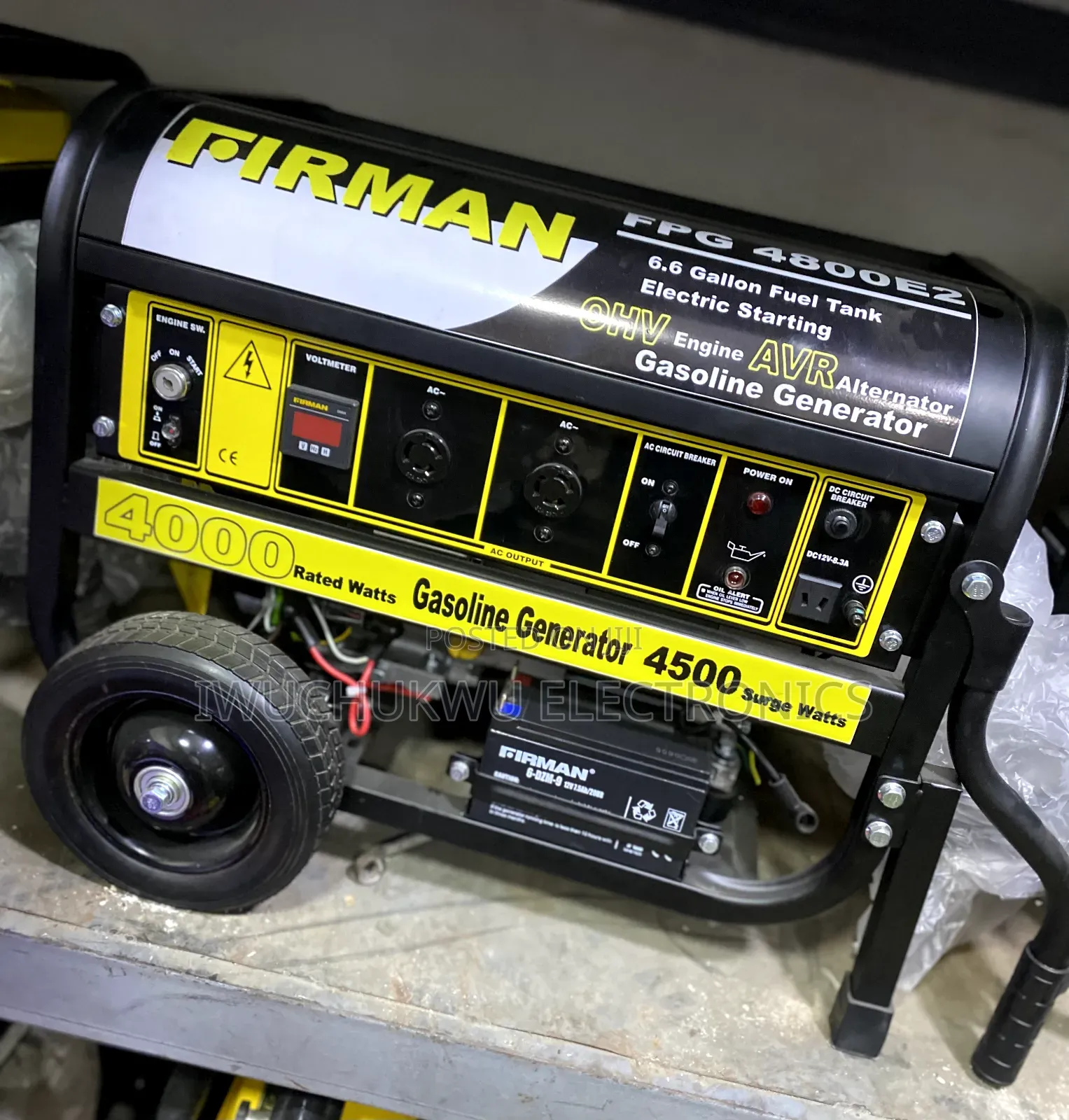 Brand New 4/4.5kva Firman FPG4800E2 Key Start Generator