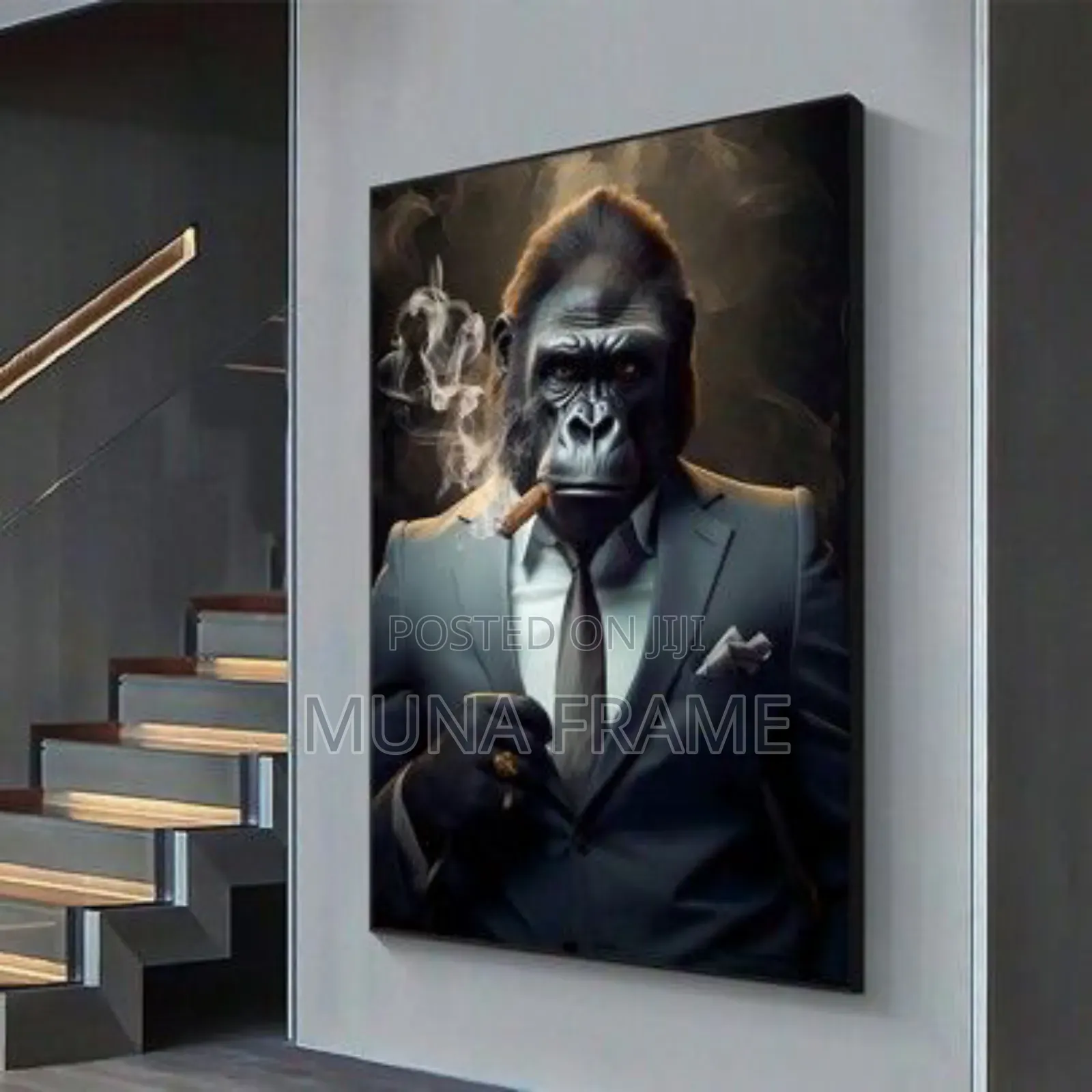 Abstract Love of Smoker Gorilla,It Can Fit Your Space