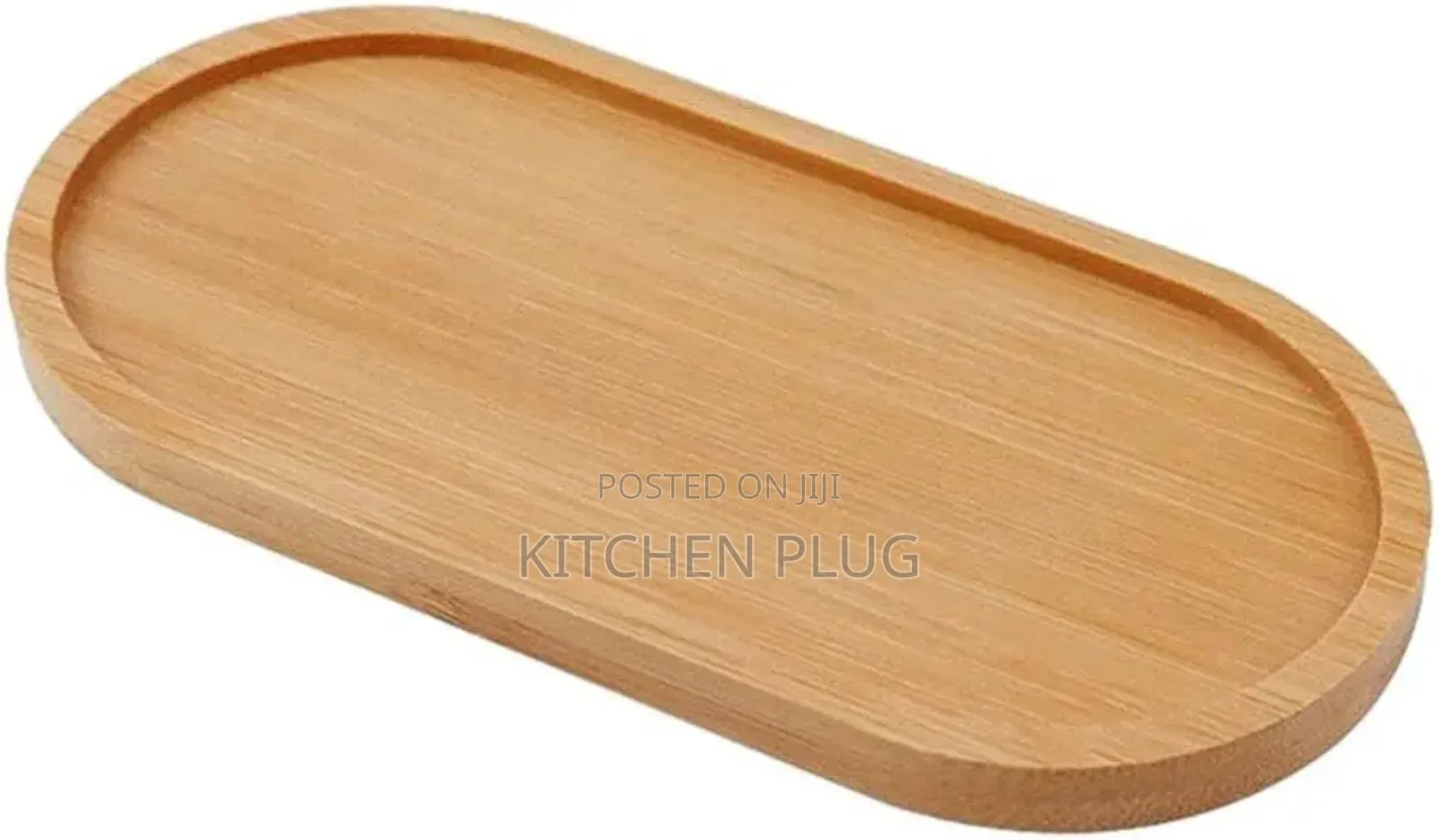 Thickened Bamboo Tray Oval for Organizing and Decoration