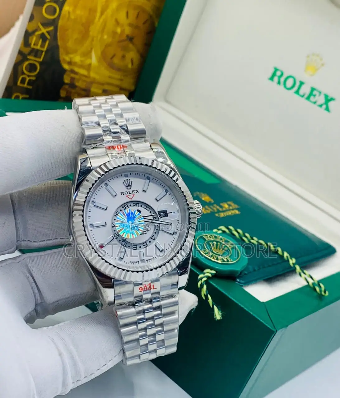 Rolex Quality Luxury Men Chain Strap Wristwatch