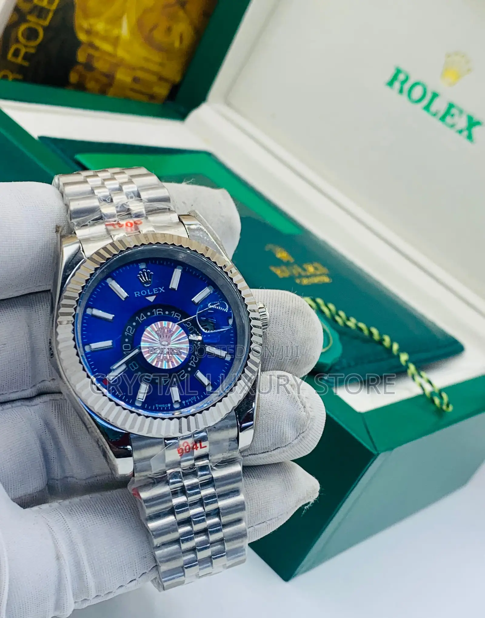 Rolex Quality Luxury Men Chain Strap Wristwatch