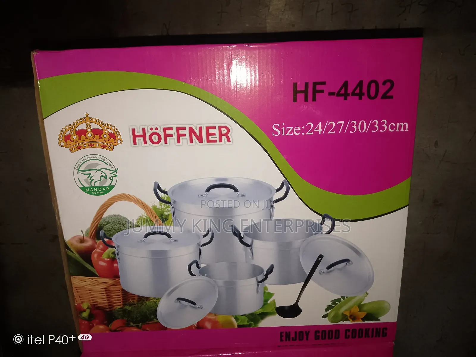 Hoffner 4pcs Aluminium Cooking Pots